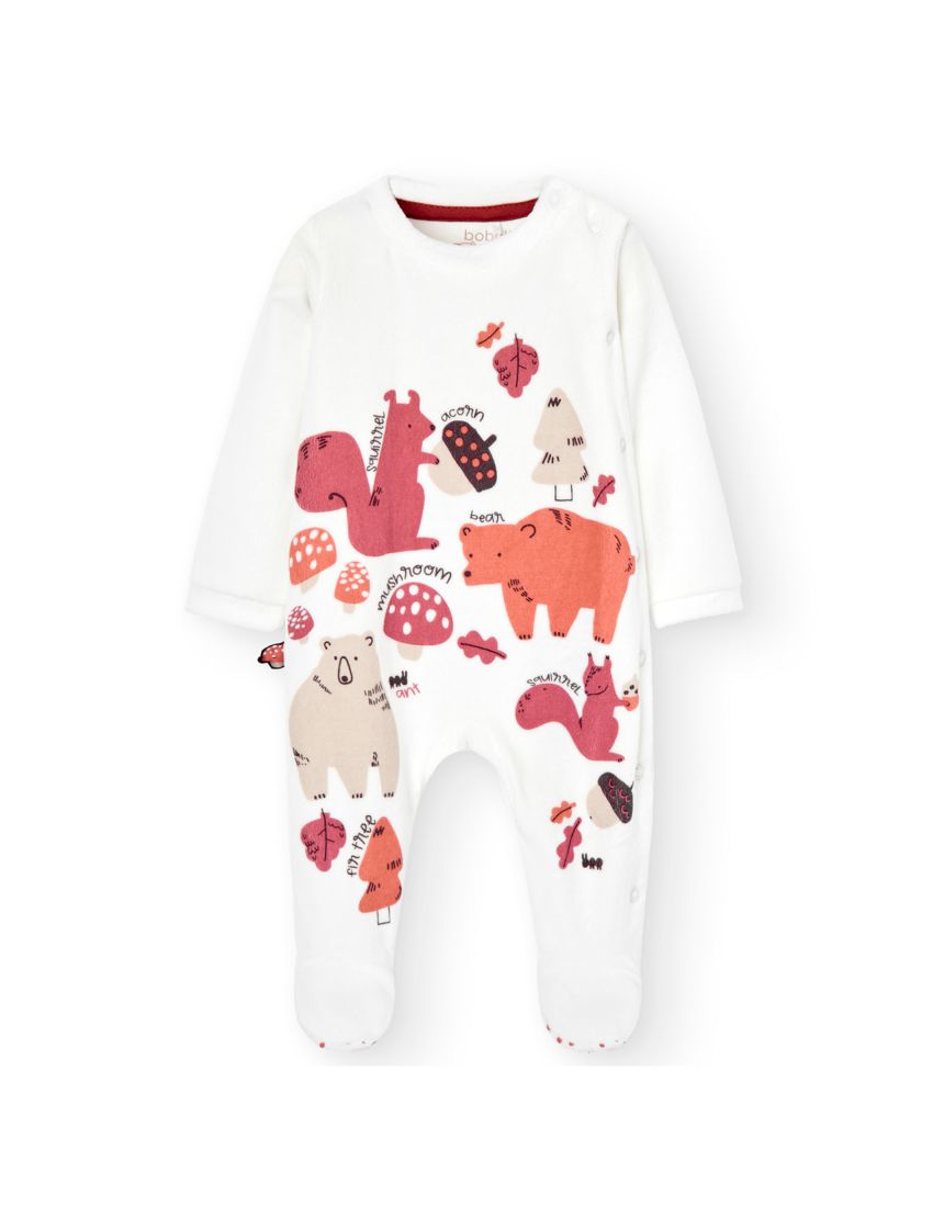 Babygrow veludo do bébé -