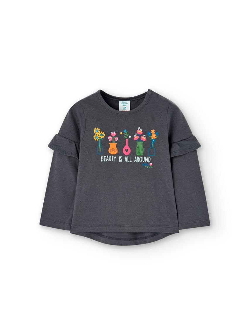 Camiseta malha do bébé -B