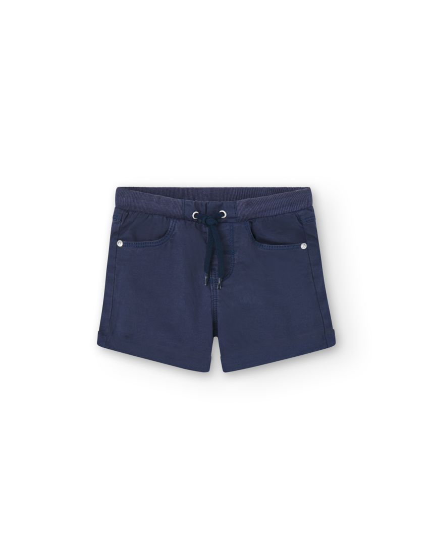 Calção Gabardina Azul Mar