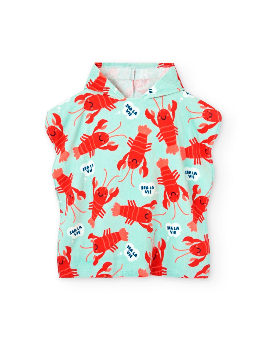 Toalha com Capuz Lagostas