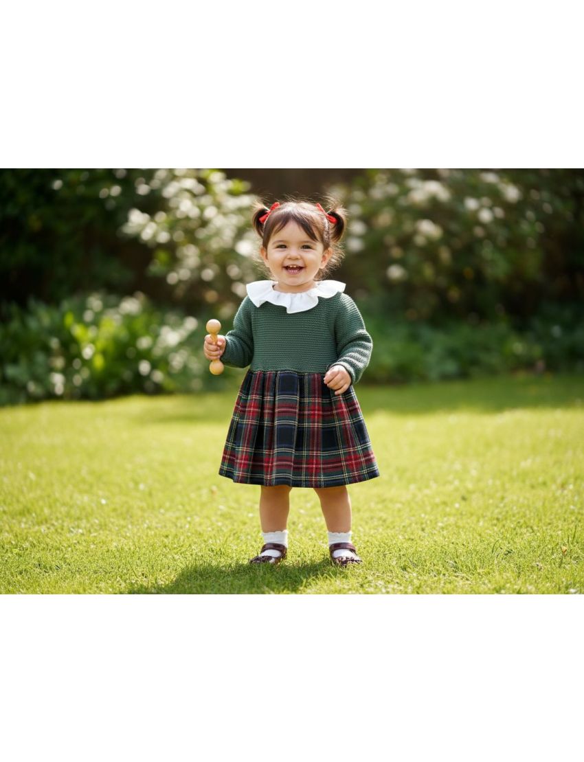 Vestido Cuerpo Punto Tela